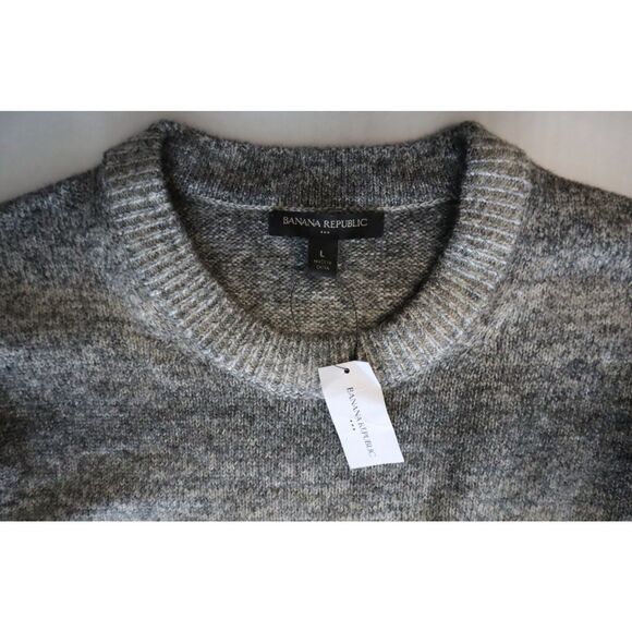 Banana Republic 734483-031 Men’s Sz L Gray Gradient Crew Neck Wool Blend Sweater - Picture 4 of 8